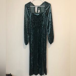 Ava & Viv Women’s Size X Jade Green Velvet Long Dress